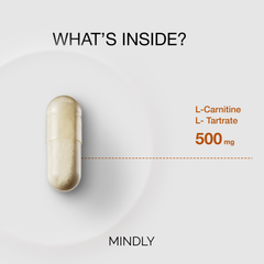 Image 4 for L-carnitine L-tartrate 500 mg 60 capsules