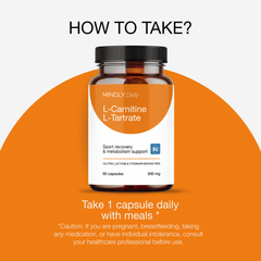 Image 5 for L-carnitine L-tartrate 500 mg 60 capsules