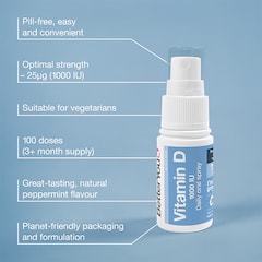 Vitamin D1000 Daily Oral Spray Natural Peppermint Flavour 15ml