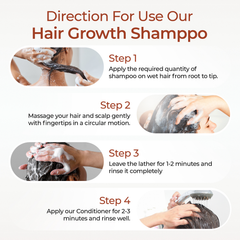 Image 4 for Growth and Strengthening Shampoo, Reduces Hair Fall and Supports Thicker Hair, Certified Hair Growth Formula 250ml