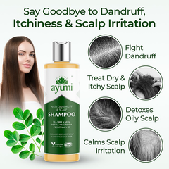Image 2 for Anti-Dandruff Scalp Shampoo, Neem and Tea Tree for Flaky and Itchy Scalp, Certified Anti-Dandruff Formula  250ml