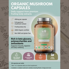 Image 2 for Organic Hericium 450mg 90 Capsules