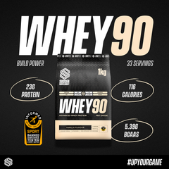 Image 2 for Whey90 Whey Protein Powder Vanilla 23g Protein 33 Servings
