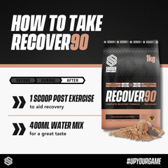 Image 5 for Recover90 Chocolate Recovery Protein Powder 30g Protein & 31g Carbs‚ - 14 Servings