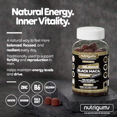 Image 4 for NUTRIGUMS BLACK MACA COMPLEX 60 GUMMIES
