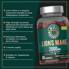 Image 4 for Lions Mane 2000mg - Vegan 60 Gummies