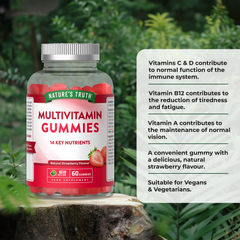 Image 2 for Adult Multivitamin Strawberry Flavour 60 Vegan Gummies