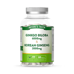 Image 1 for Gingko Biloba 6000mg & Korean Ginseng 2000mg 60 Tablets