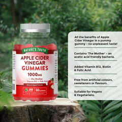 Image 2 for Apple Cider Vinegar w/the Mother & Ginger - 60 Gummies