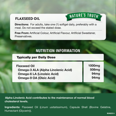 Image 3 for Flaxseed Oil 1000mg - 60 Softgels 60Softgel