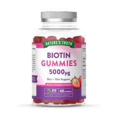 Image 1 for Biotin 5000ug - 60 Vegan Gummies - Raspberry