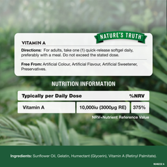 Image 3 for High Strength Vitamin A 10,0000iu - 60 Softgels 60Softgel