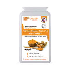 Image 1 for Organic Turmeric Curcumin, Ginger with Black Pepper 720mg - 120 Vegan & Vegetarian Capsules