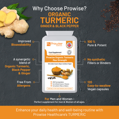 Image 3 for Organic Turmeric Curcumin, Ginger with Black Pepper 720mg - 120 Vegan & Vegetarian Capsules