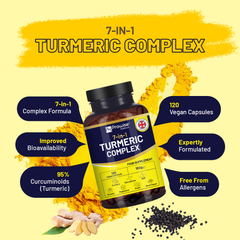 Image 4 for Organic Turmeric Curcumin, Ginger with Black Pepper 720mg - 120 Vegan & Vegetarian Capsules