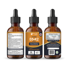 Image 2 for Vitamin D3 4000iu + K2 MK7 25¬µg - 30ml Bottle