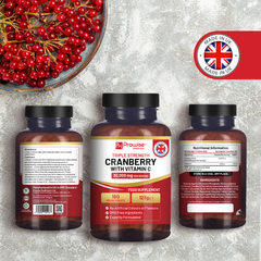 Image 2 for Triple Strength Cranberry 30,000mg Added with Vitamin C I 180 Vegan Tablets