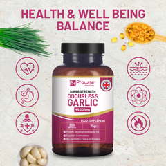 Image 3 for Premium Odourless Garlic Capsules ‚Äì High Strength 45,000mg ‚Äì 200 Softgels