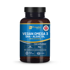 Image 1 for Prowise Vegan Omega-3 DHA from Algae Oil  60 Softgels with Vitamin E
