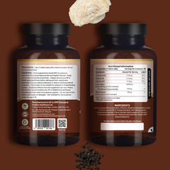 Image 2 for Lions Mane Mushroom Supplement 4000mg with Vitamin B1, B6, B12 & Black Pepper - 180 Super Strength Vegan Tablets