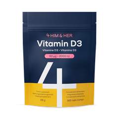 Image 1 for 4 Him & Her Vitamin D3 50 µg 365 tabs