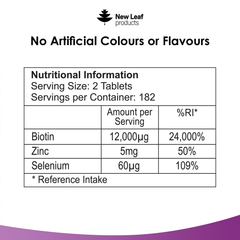 Image 3 for Biotin Tablets 365 Tablets