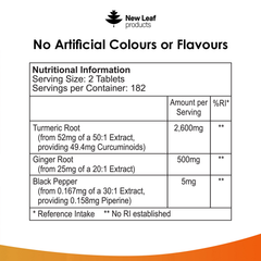 Image 3 for Turmeric, Curcumin & Ginger 365 Tablets