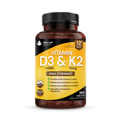 Image 1 for Vitamin D3 & K2 Tablets 365 Tablets