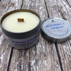 Image 4 for Scented Wood Wick Candle - Blueberry & Vanilla