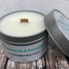 Image 2 for Scented Wood Wick Candle - Peppermint & Eucalyptus