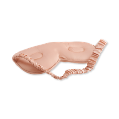 Image 2 for Cloud Padded Satin Sleep Mask Caramel