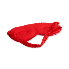 Image 2 for Cloud Padded Satin Sleep Mask Red Leopard