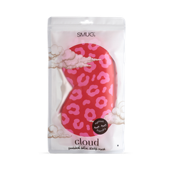 Image 3 for Cloud Padded Satin Sleep Mask Red Leopard