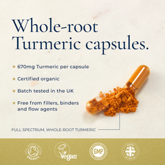 Image 5 for Organic Turmeric, Ginger & Black Pepper Extract Capsules - 120's 120 Capsules