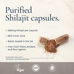 Image 5 for Shilajit Extract & Organic Ashwagandha Capsules 60 Capsules