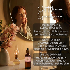 Image 3 for Organic Grapeseed Carrier Oil – Lightweight Skincare & Massage Oil 100ml