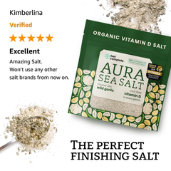 Image 3 for Aura Sea Salt - Organic Vitamin D Celtic Salt - Wild Garlic - 80g