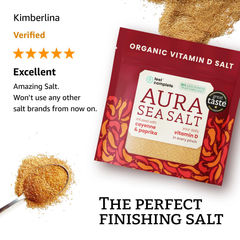 Image 2 for Aura Sea Salt - Organic Vitamin D Celtic Salt - Cayenne & Paprika - 80g