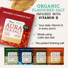 Image 4 for Aura Sea Salt - Organic Vitamin D Celtic Salt - Cayenne & Paprika - 80g