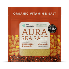 Image 1 for Aura Sea Salt - Organic Vitamin D Celtic Salt - Black Pepper & Turmeric - 80g