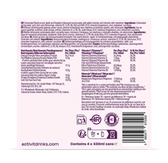 Image 2 for Sparkling Vitamin Water  Blackcurrant & Raspberry 4 x 330 ml