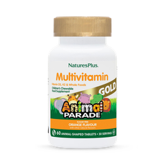 Image 1 for Animal Parade® GOLD Multivitamin Children's Chewables - Orange Flavour, 60 Chewable Tablets