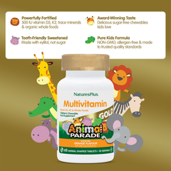 Image 4 for Animal Parade® GOLD Multivitamin Children's Chewables - Orange Flavour, 60 Chewable Tablets