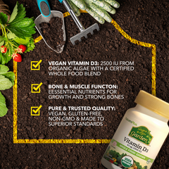 Image 4 for SOL GARDEN ORGANIC VIT D3 2500IU CAP 60