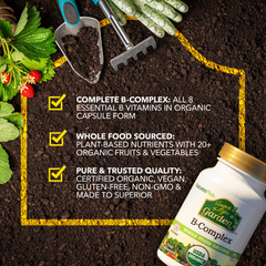 Image 4 for SOL GARDEN ORGANIC B COMPLEX CAP 60