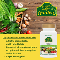 Image 5 for SOL GARDEN ORGANIC FOLATE CAP 60