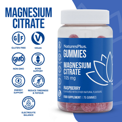 Image 4 for Magnesium Citrate 105mg Raspberry 75 Gummies