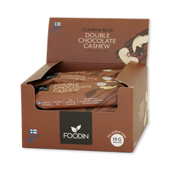 Image 3 for Clean & Real Protein Bar Double Chocolate Cashew 12x55g