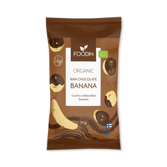 Image 1 for Organic Raw Chocolate Coated Banana 8x70g