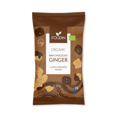Image 1 for Organic Raw Chocolate Coated Ginger 8x70g